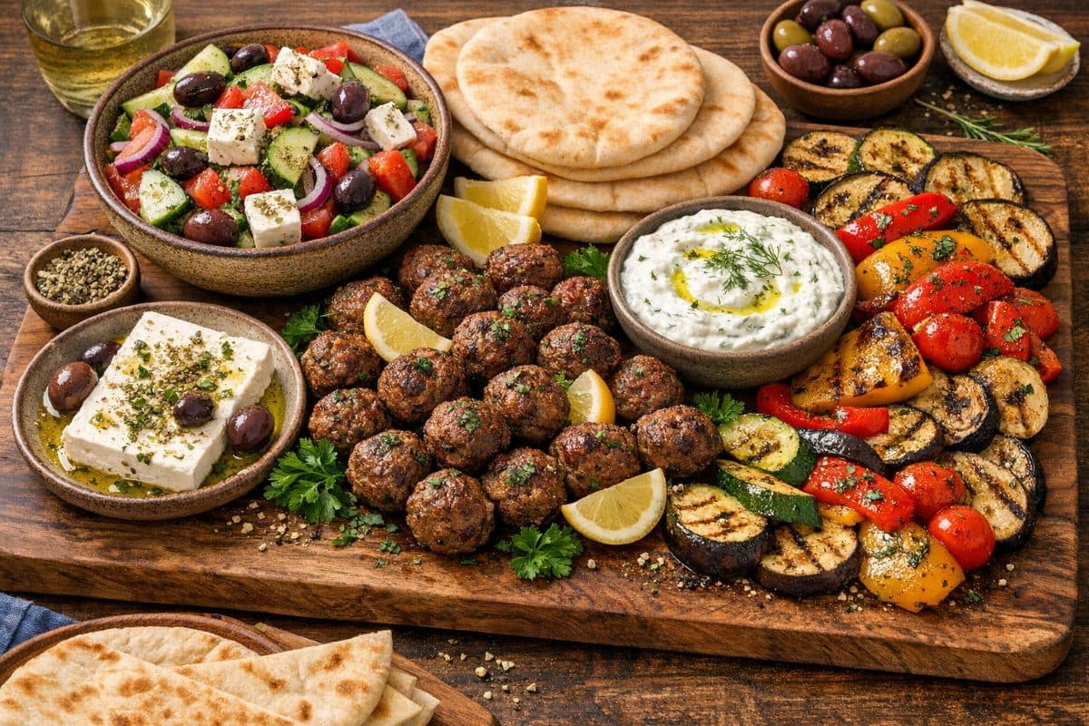 Mini Griekse Gehaktballetjes met Tzatziki