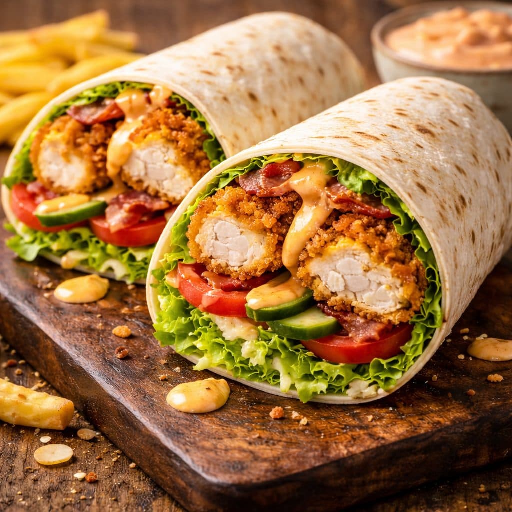 Crispy Chicken Wrap met Chili Mayo