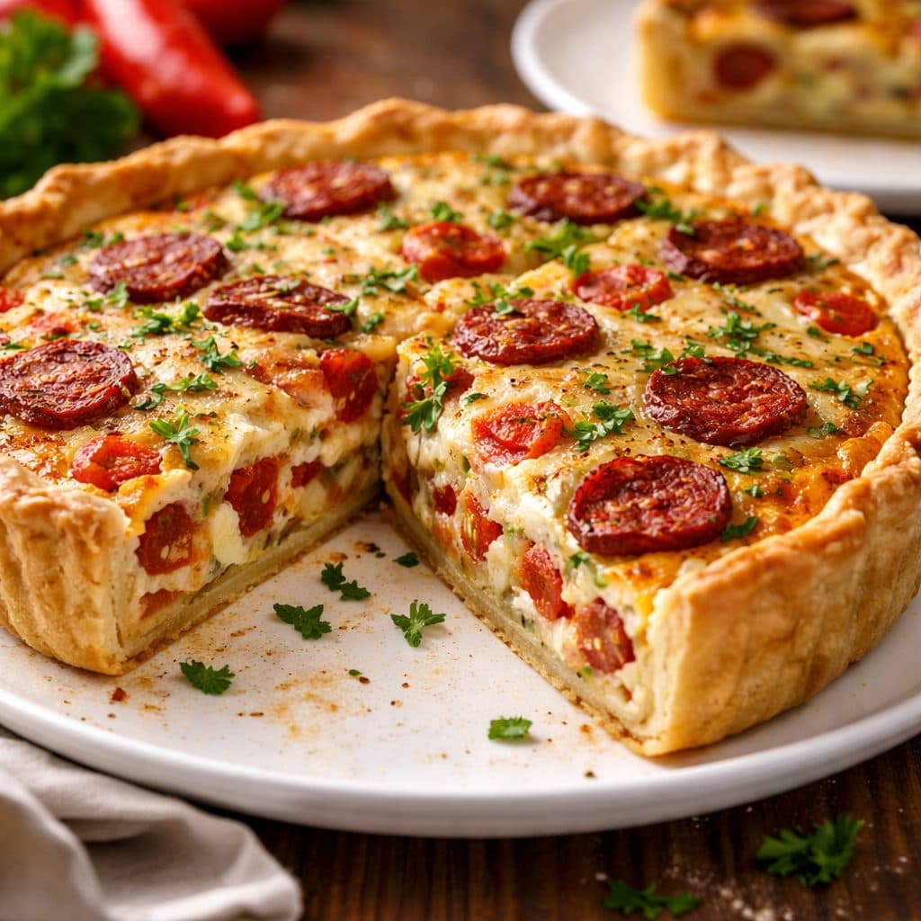 Quiche met Chorizo