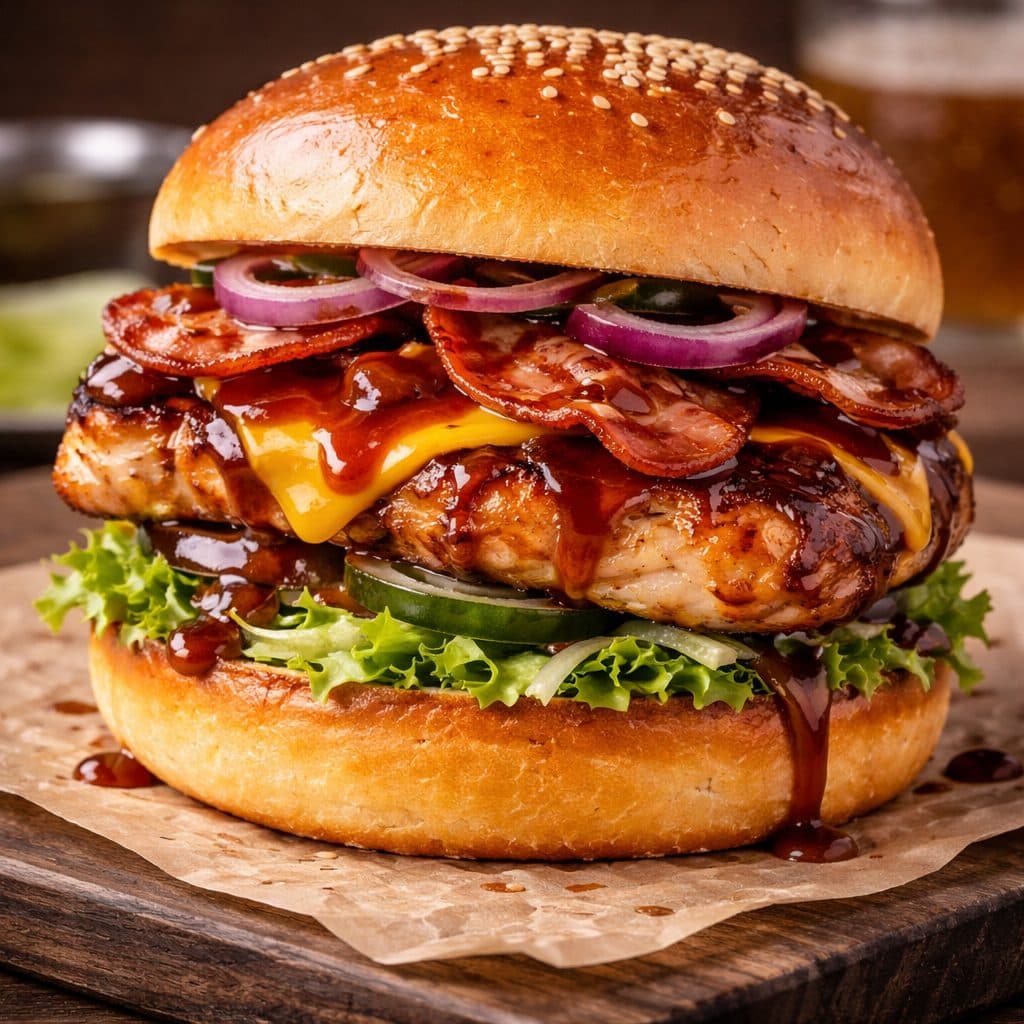 BBQ chicken burger