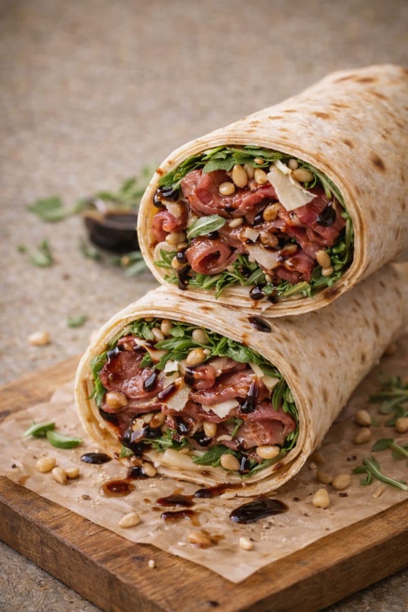 Carpaccio Wrap met Gerookte Ribeye & Pesto-Mayonaise