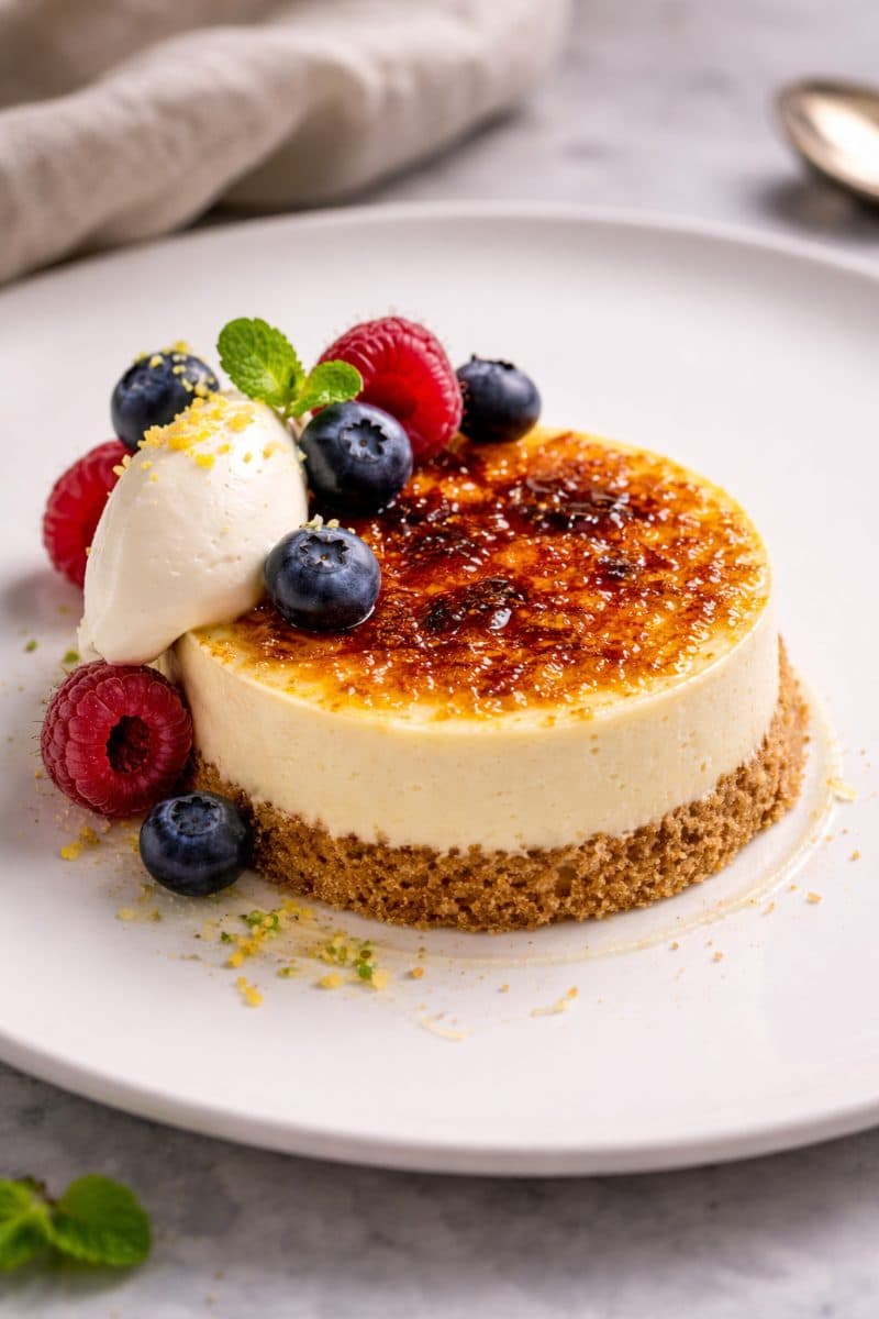 Luxe cheese cak crème brûlée