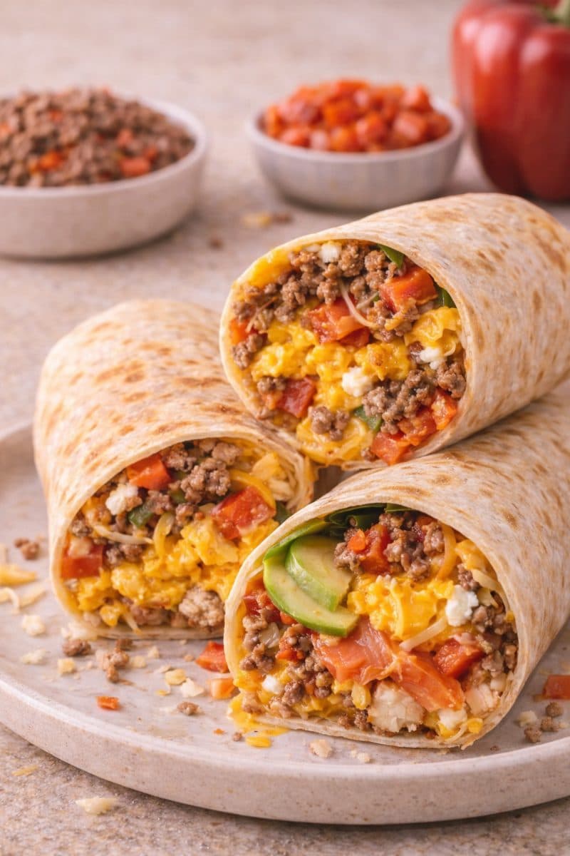Wrap met gehakt & paprika