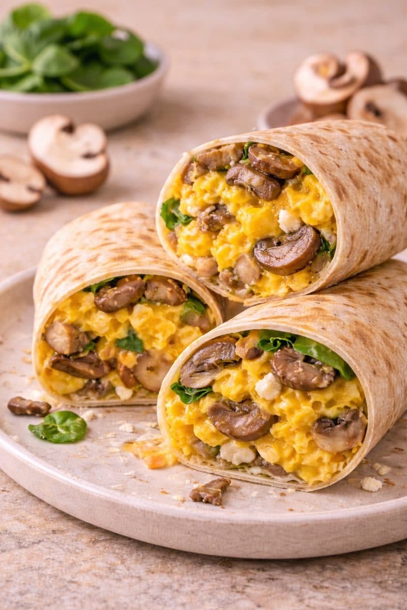 wrap met champignons & kaas