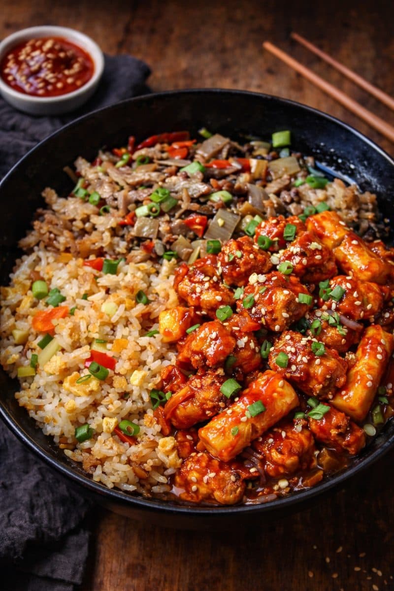 Korean Hot & Sweet Chicken met Tteokbokki Saus