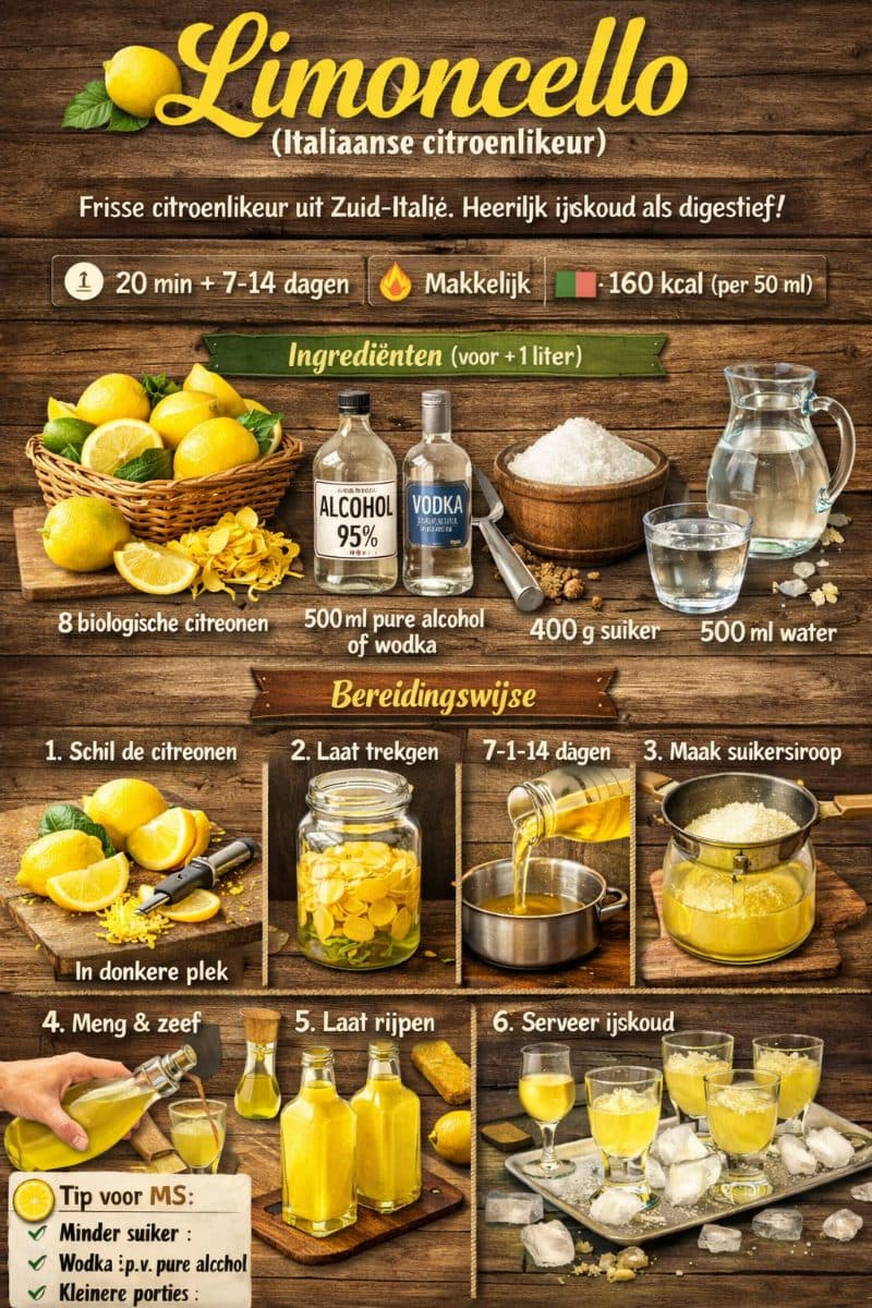 Limoncello (Italiaanse citroenlikeur)