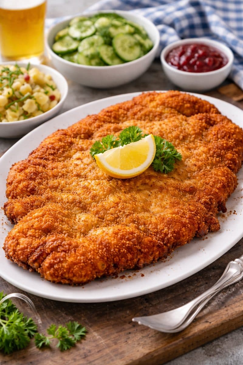 Echte Wiener Schnitzel met klassieke bijgerechten