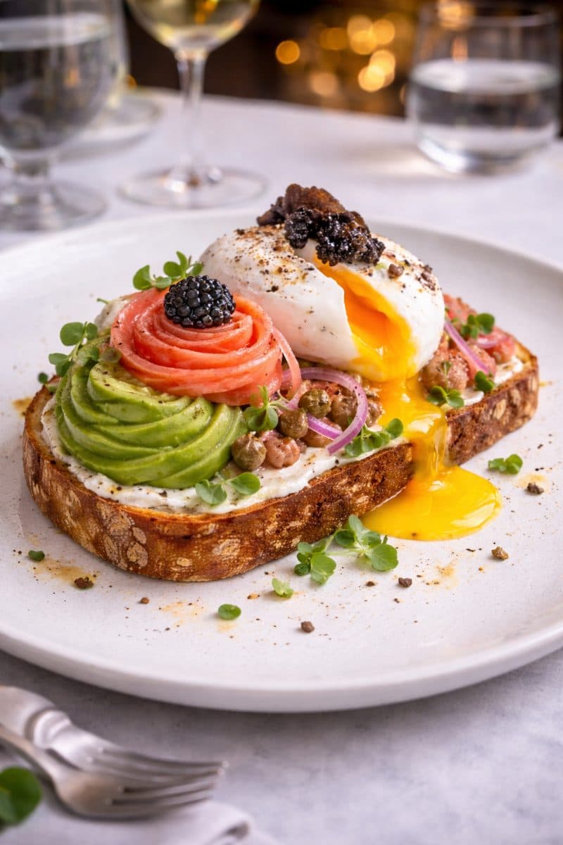 Gerookte Zalm Avocadotoast met Gepocheerd Ei