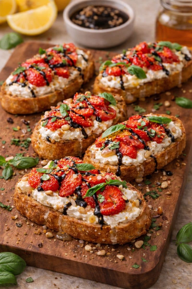 Burrata Aardbei Crostini