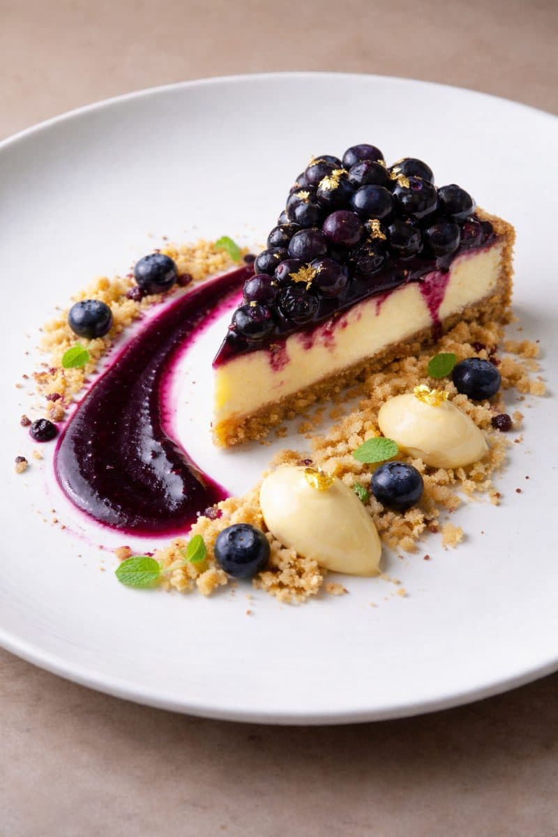 Bosbessen Roomtaart – Fine Dining Variant