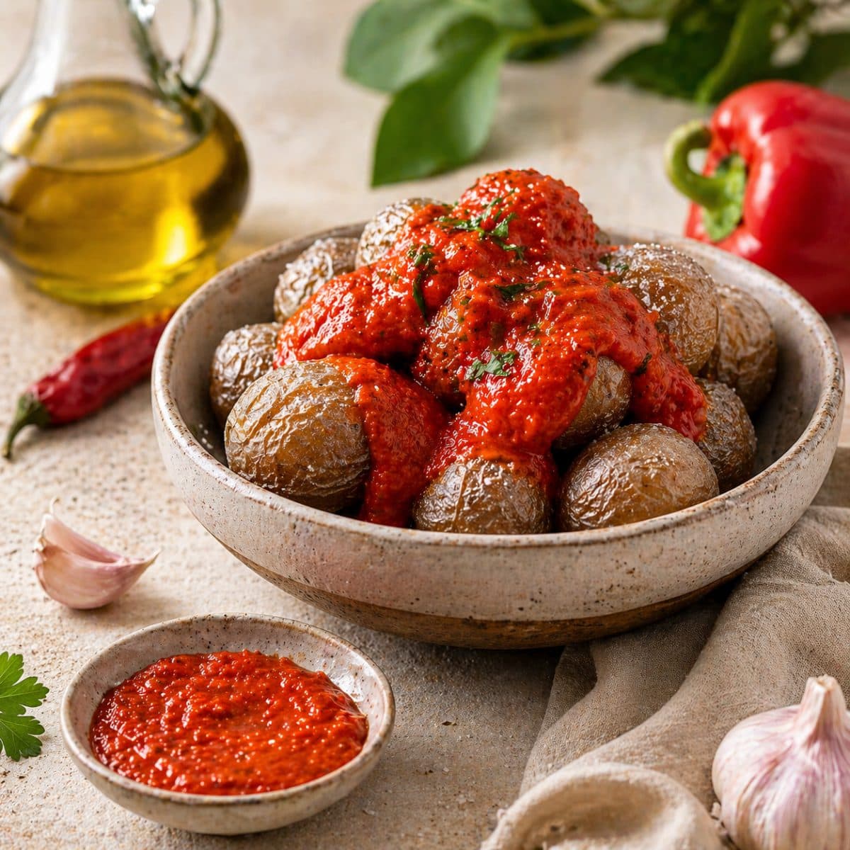 Papas arrugadas met mojo picón