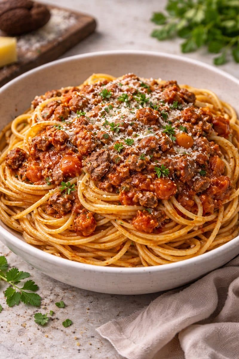 Traditionele spaghetti bolognese