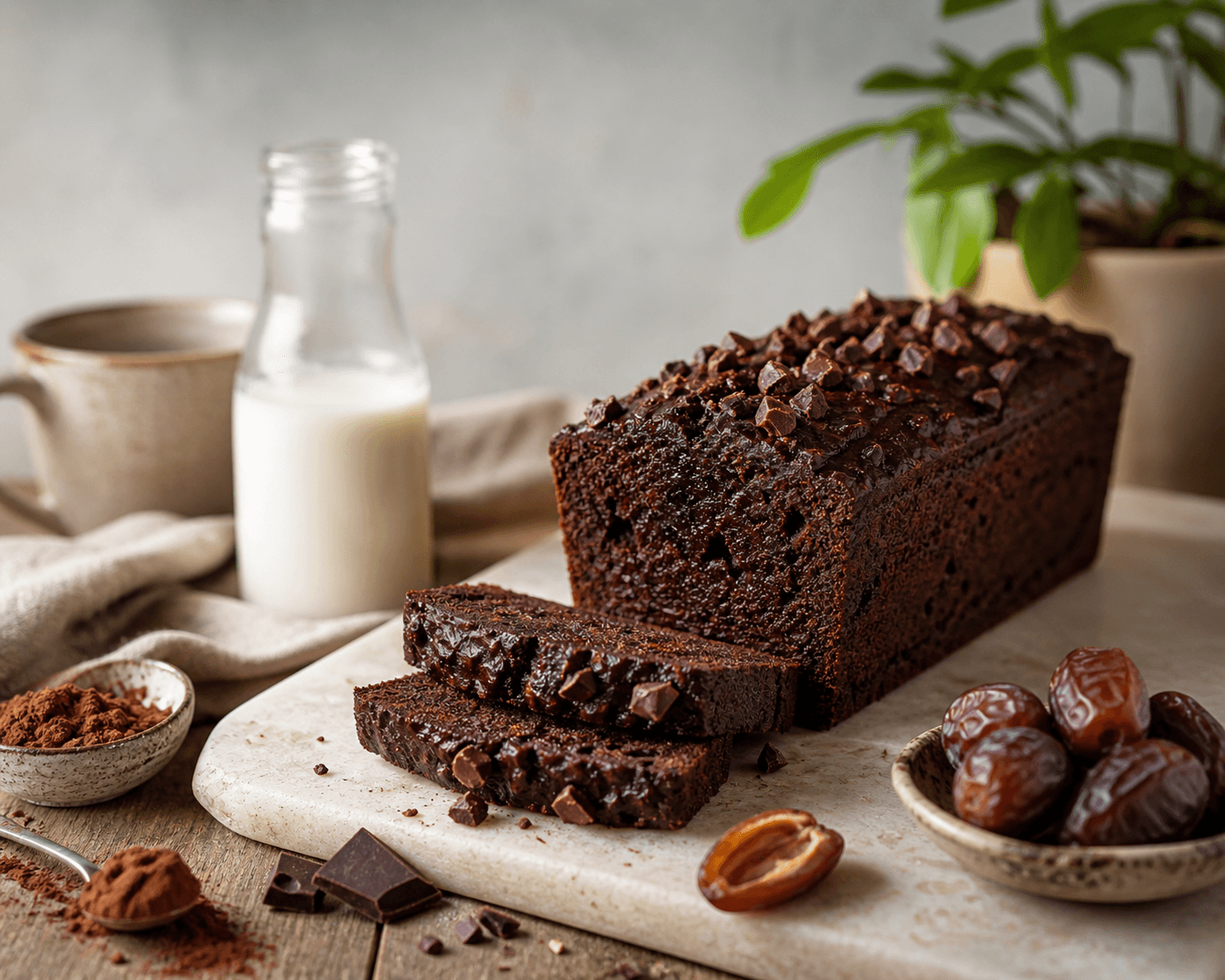 Suikervrije dadel chocoladecake – smeuïge chocoladecake zonder toegevoegde suiker