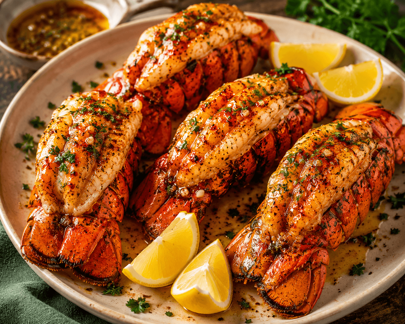 Cajun honing kreeftenstaarten.