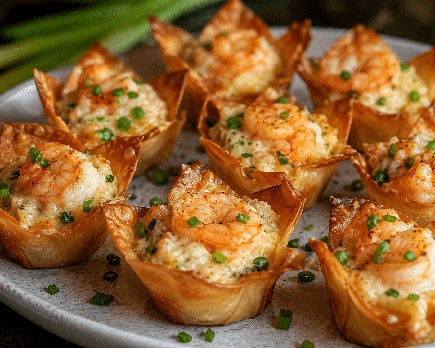 Crispy Garnalen Rangoon Cups.