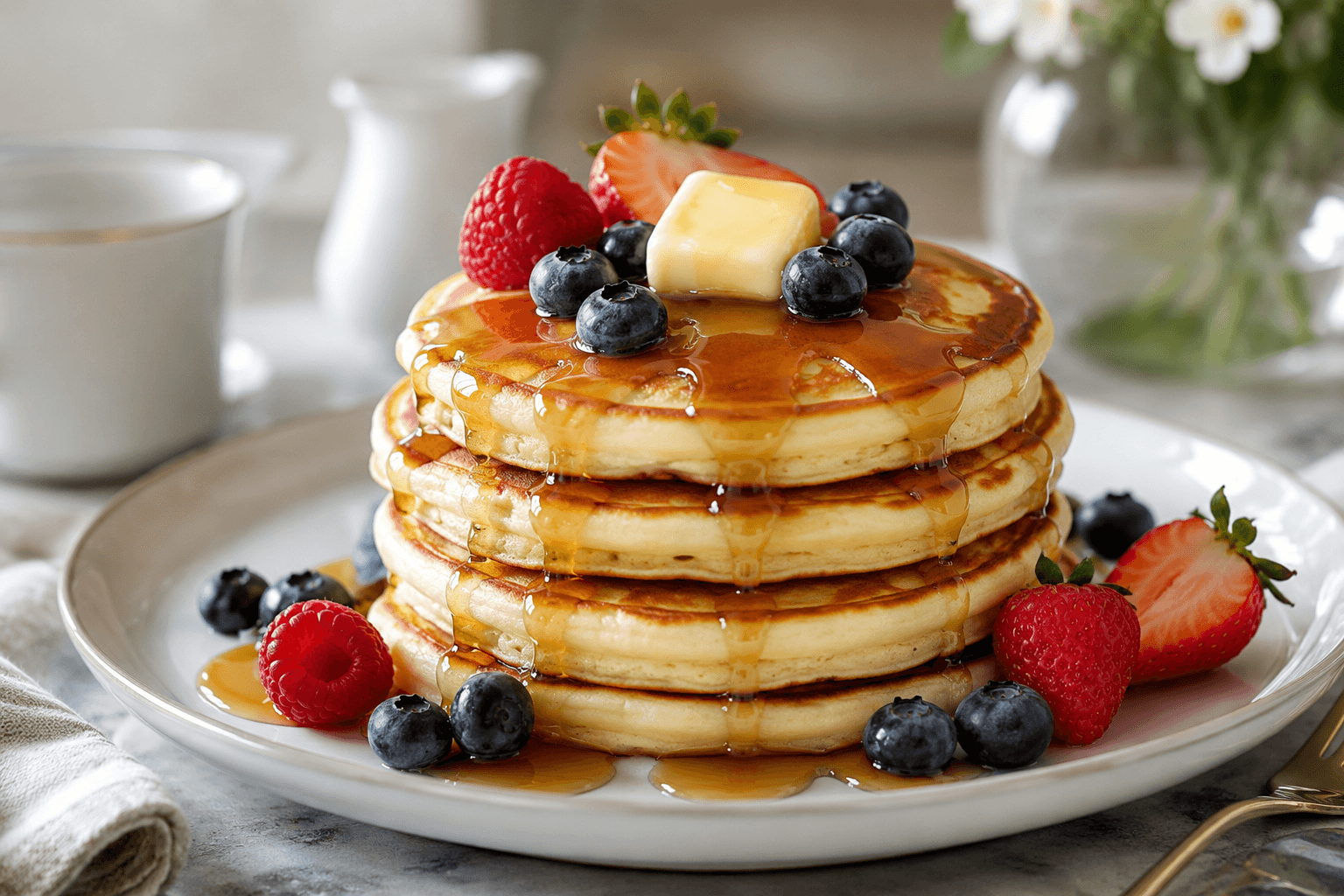 Amerikaanse pancakes.