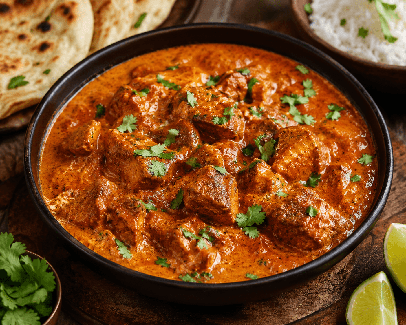 Smoky Lamb Tikka Masala in Romige Tomaten-Kerriesaus.