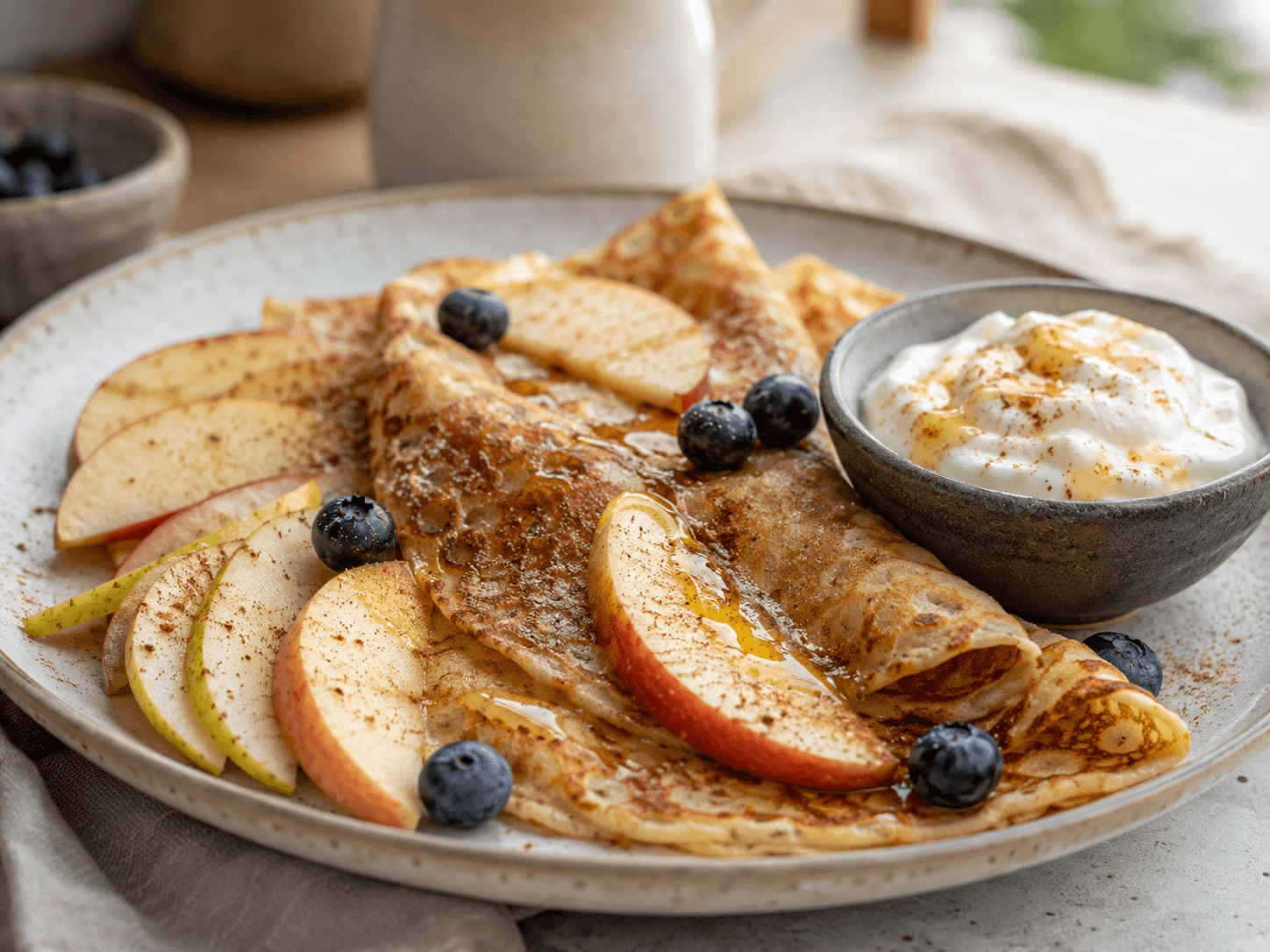 Spelt pannenkoeken.
