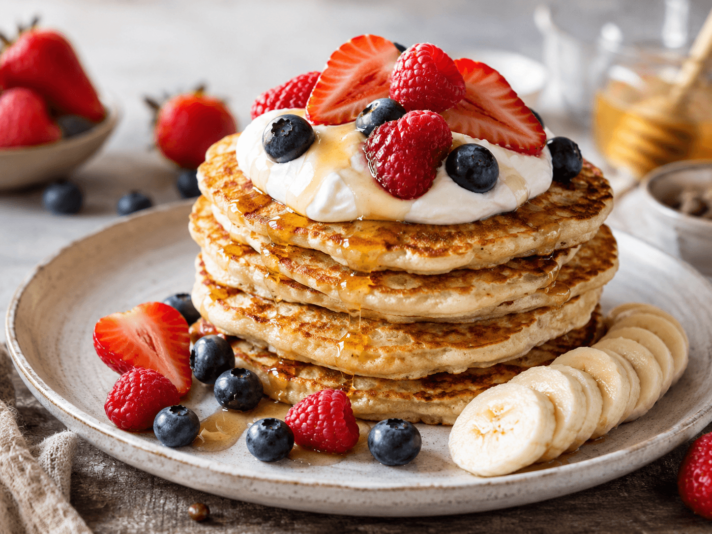 Eiwitrijke pannenkoeken.