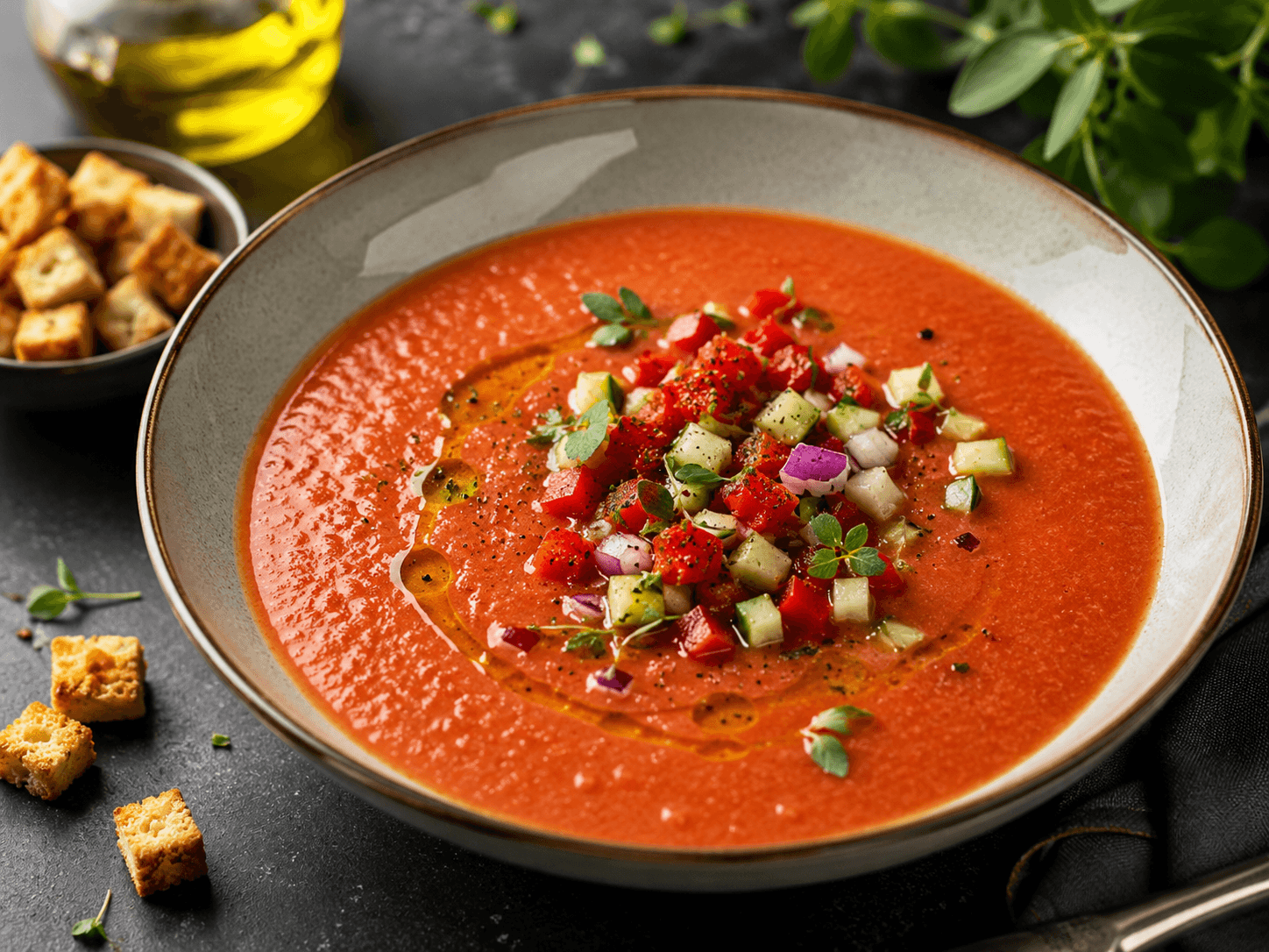 Spaanse gazpacho.