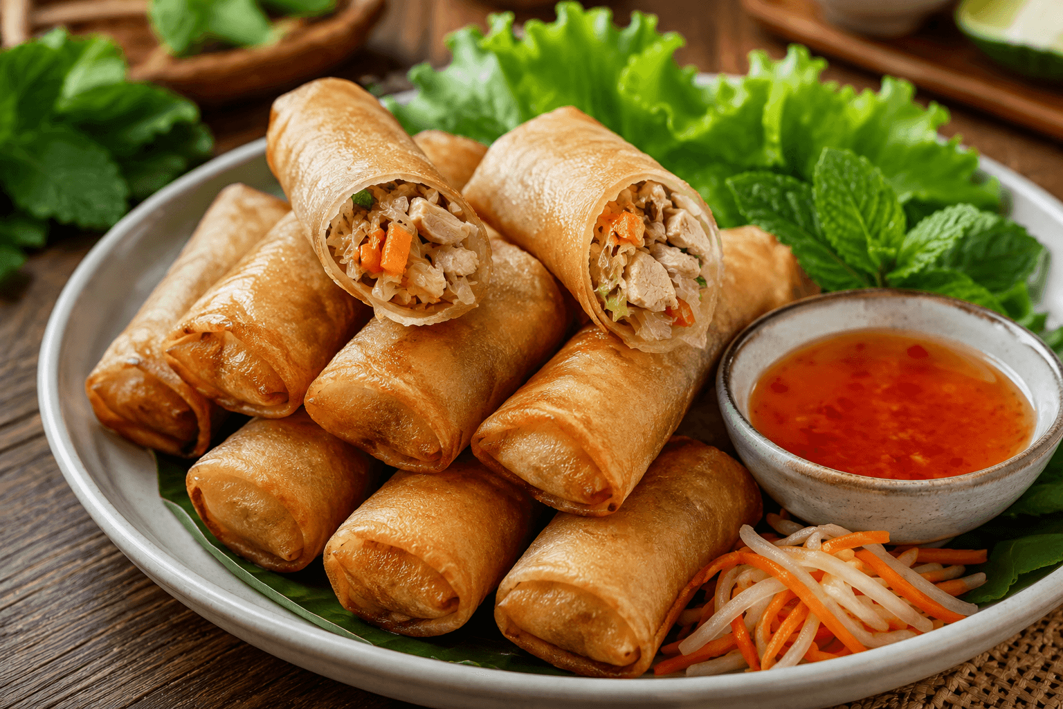 Vietnamese Loempia's met Kip (10 stuks).