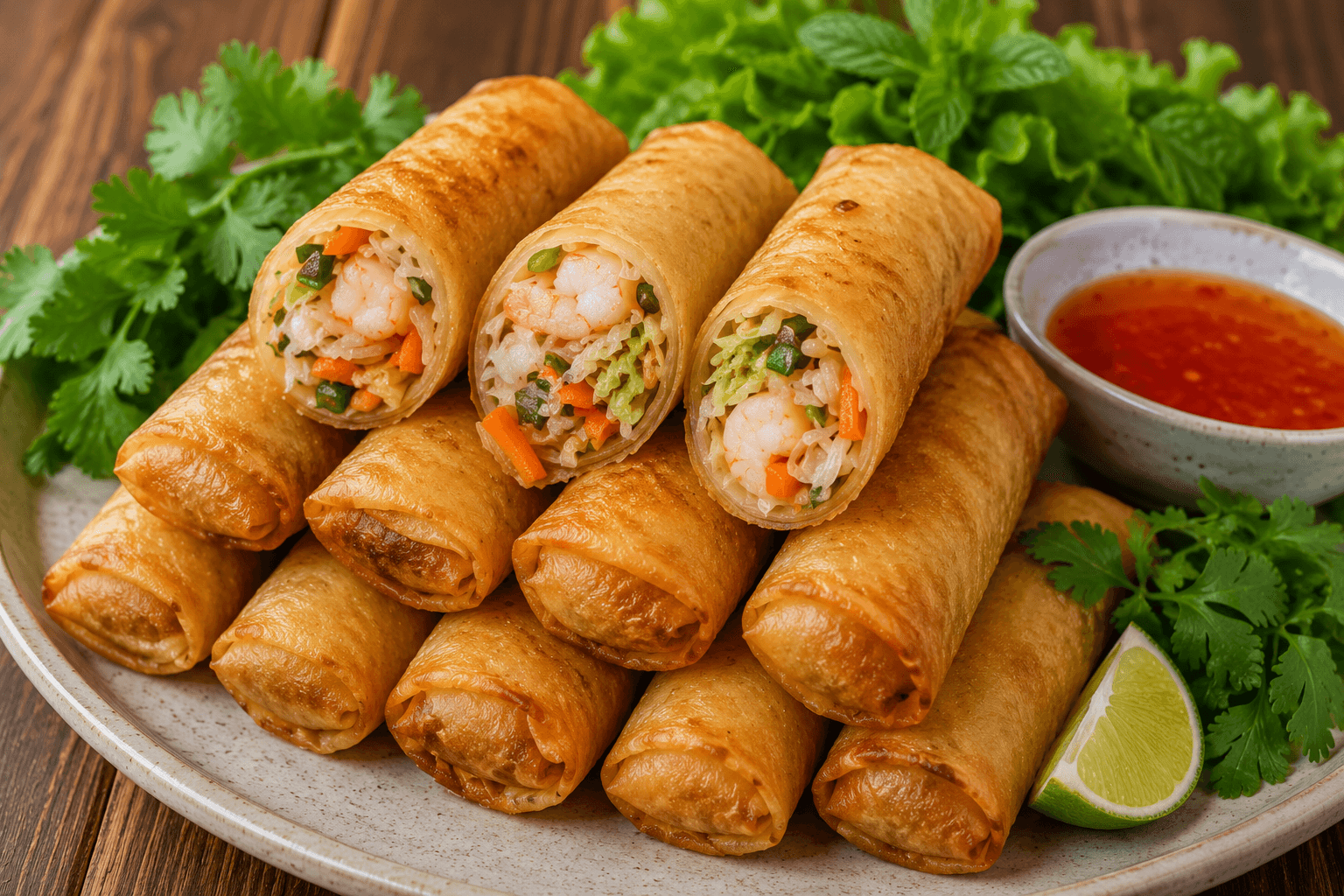 Garnalenloempia met Groenten (10 stuks).