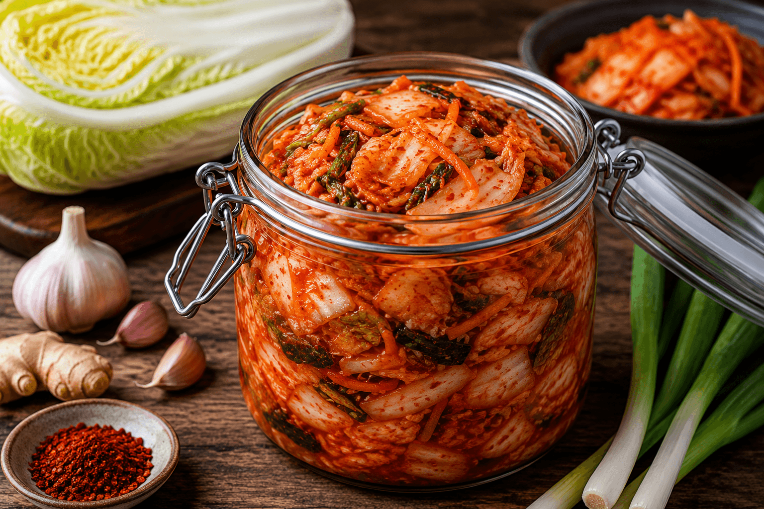 Kimchi met Chinese kool.