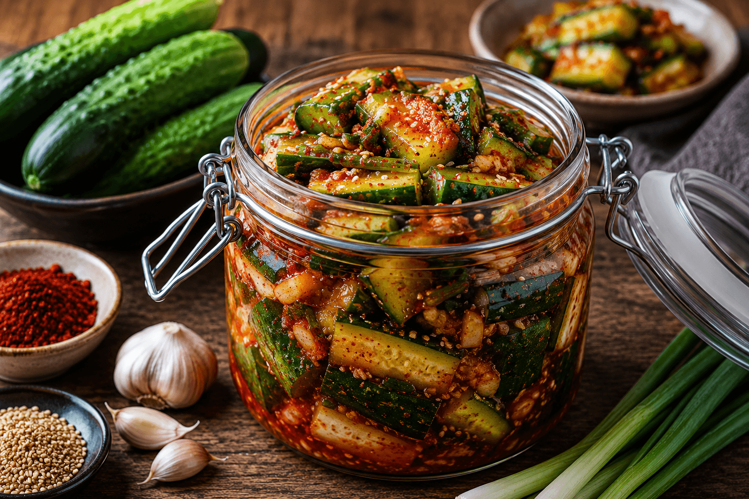 Komkommerkimchi (Oi Kimchi).