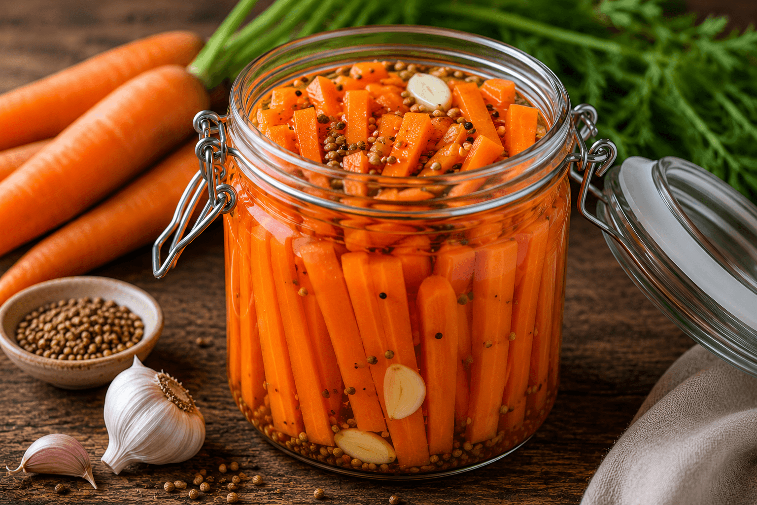 Gefermenteerde wortelsticks.