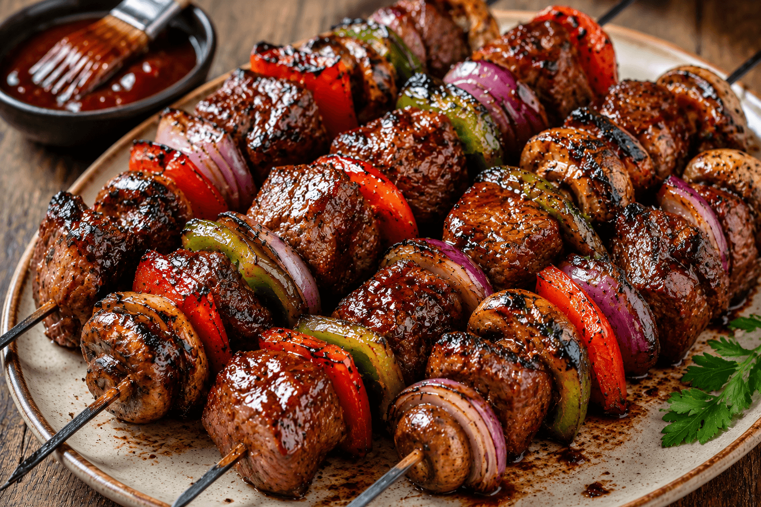 BBQ Rundvleesspiesen.