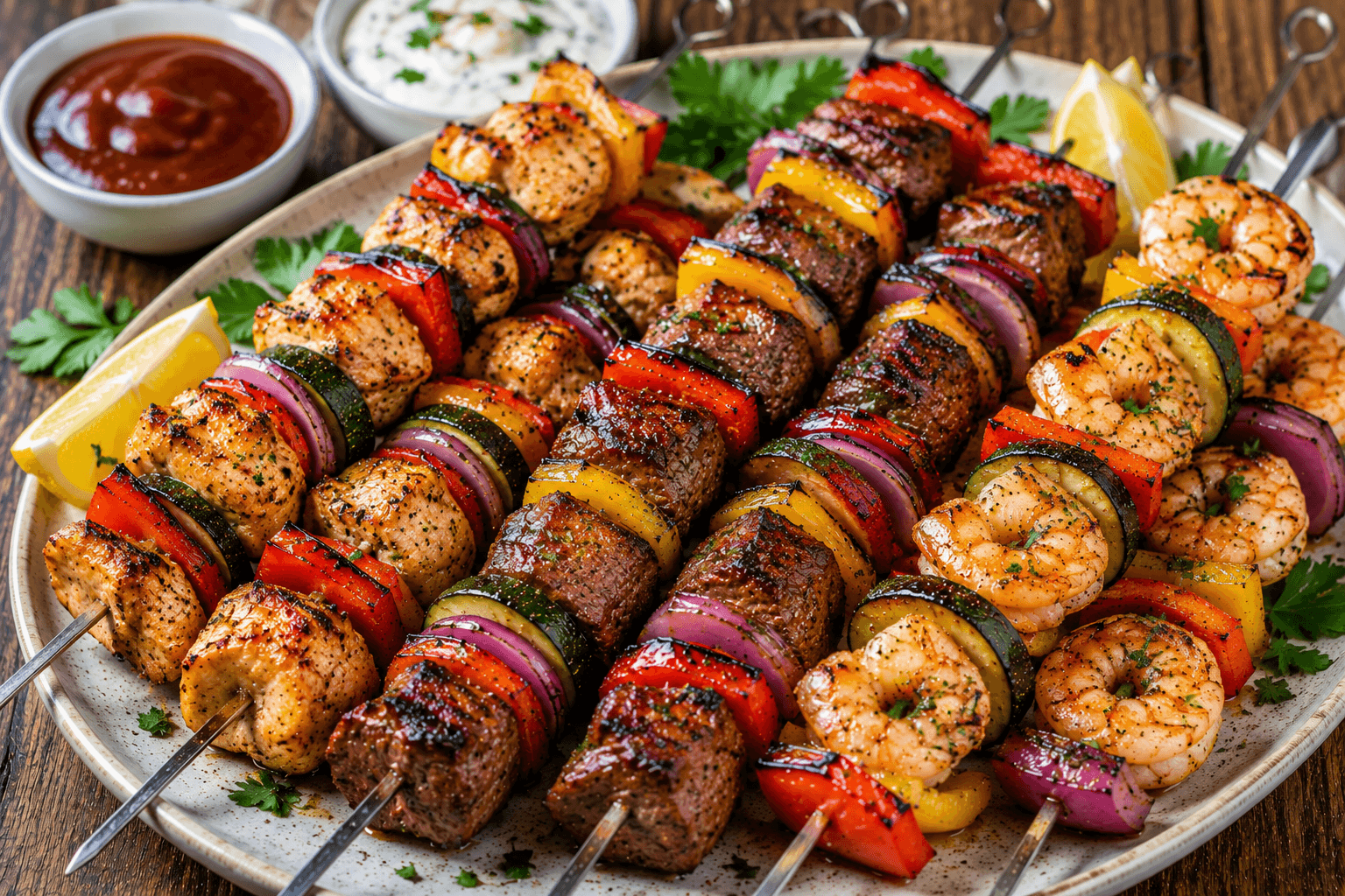 Mixed Grill Spiesen.