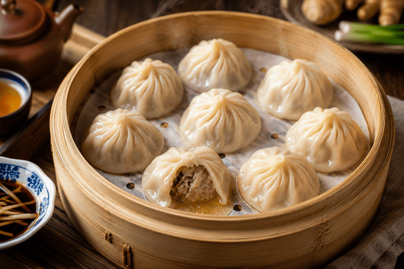 Soup Dumplings (Xiao Long Bao).