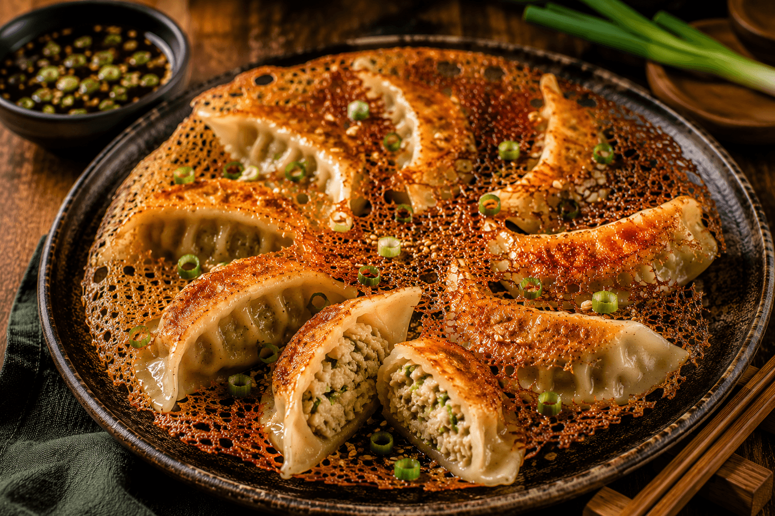 Krokant Gebakken Potstickers.