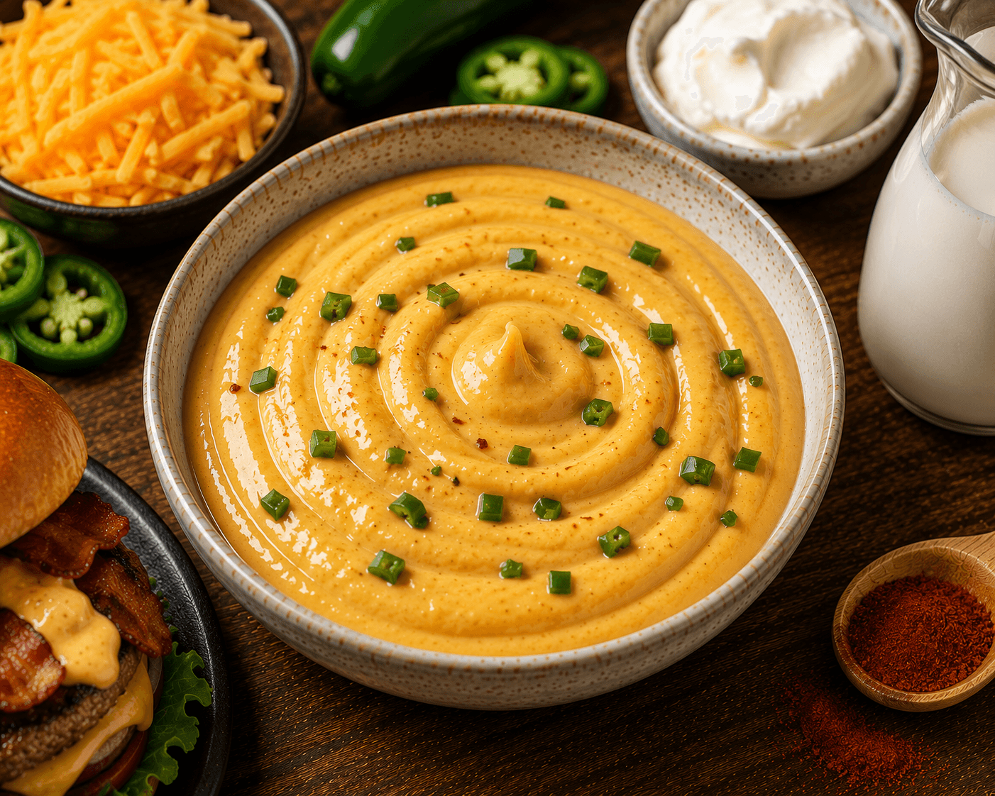 Jalapeño-cheddarsaus