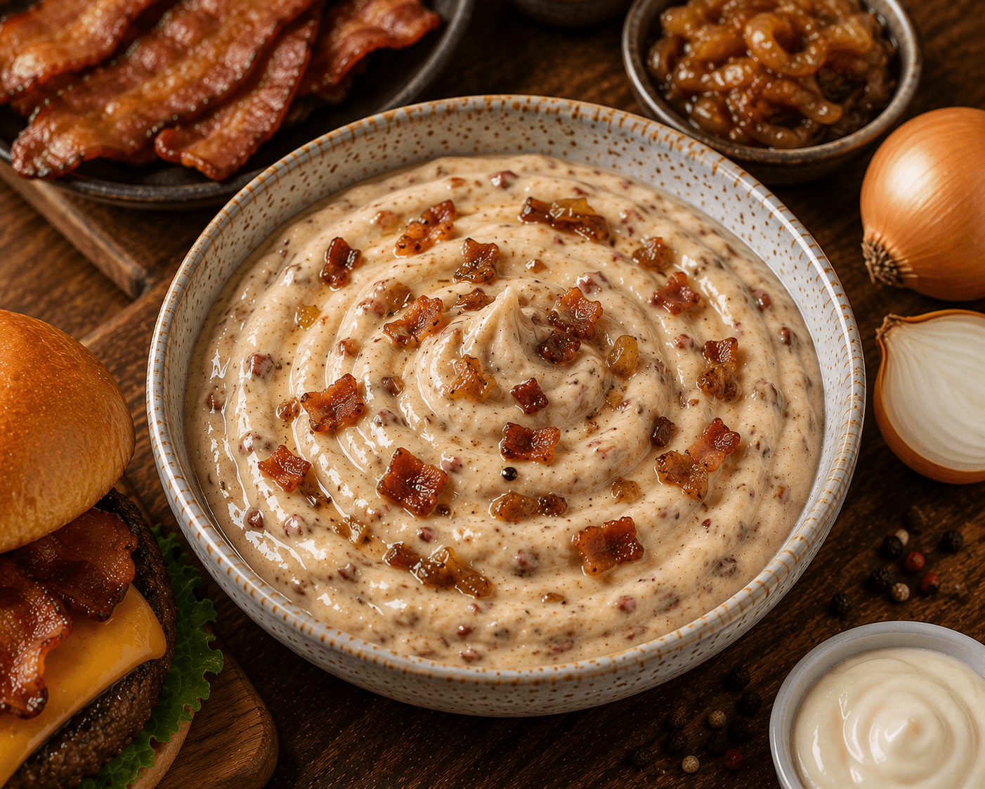 Bacon-uienjam saus