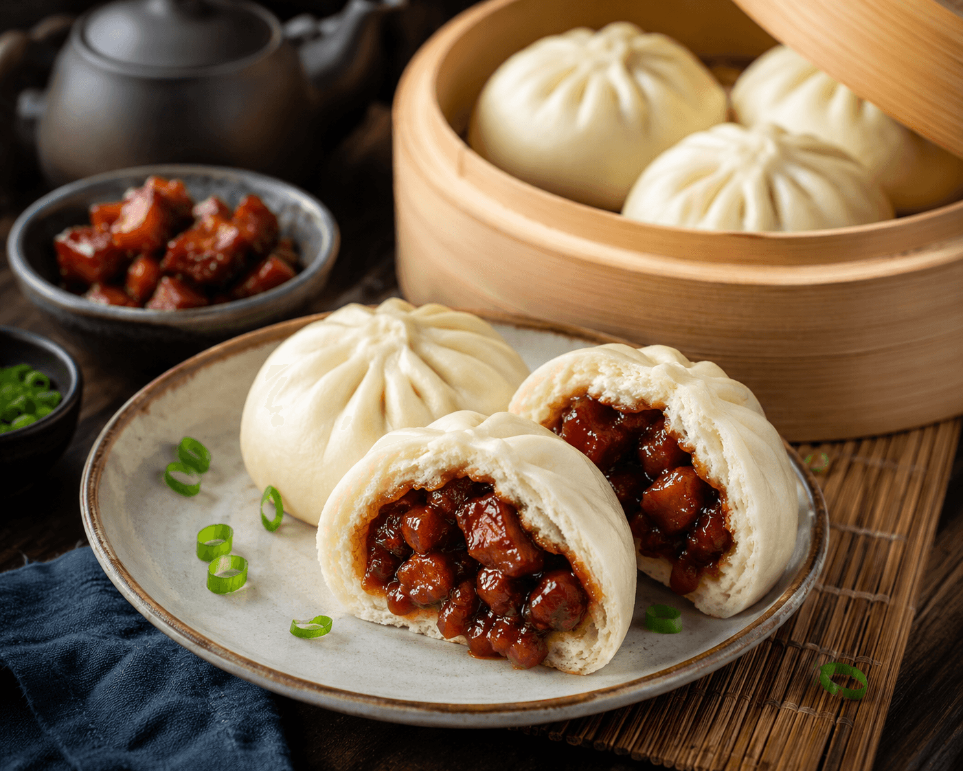 Klassieke bapao met char siu.