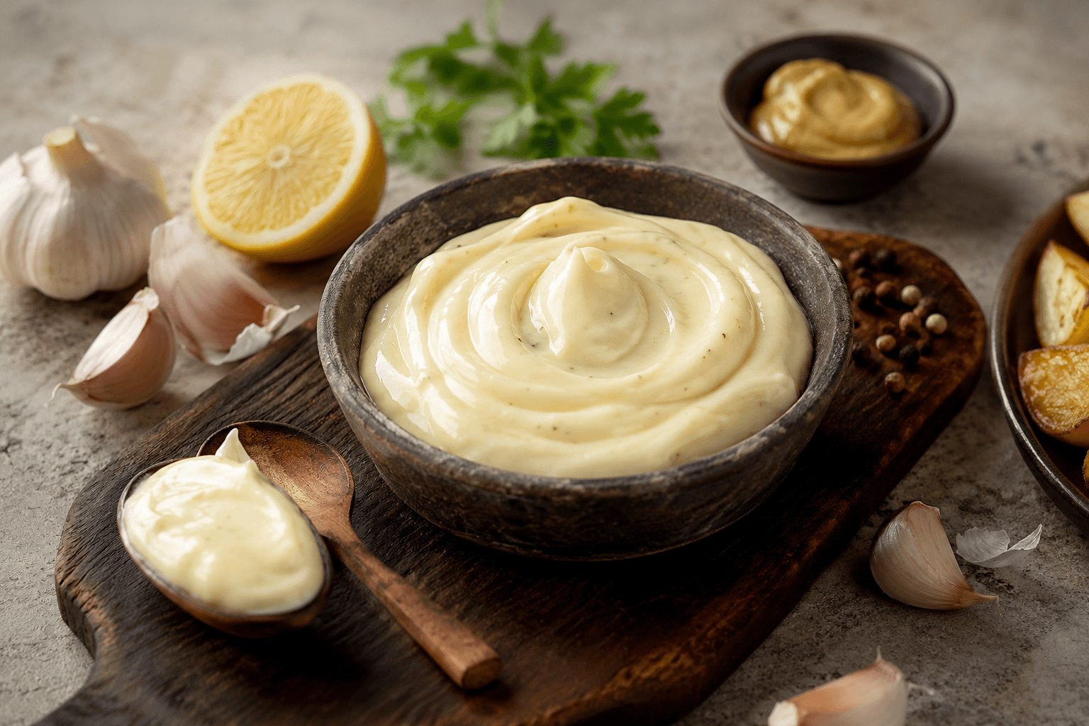 Knoflookmayonaise.