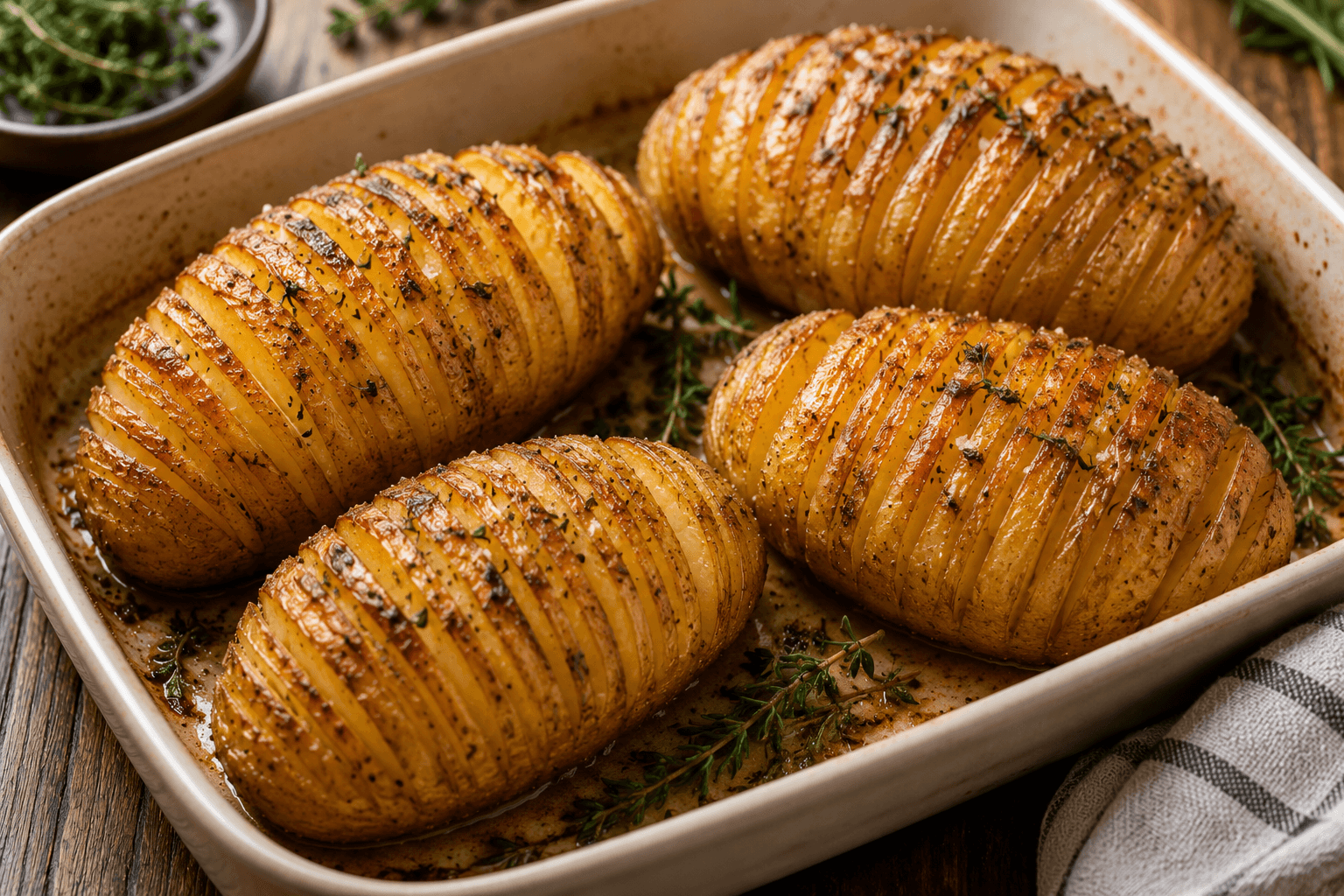 Hasselback-aardappelen.
