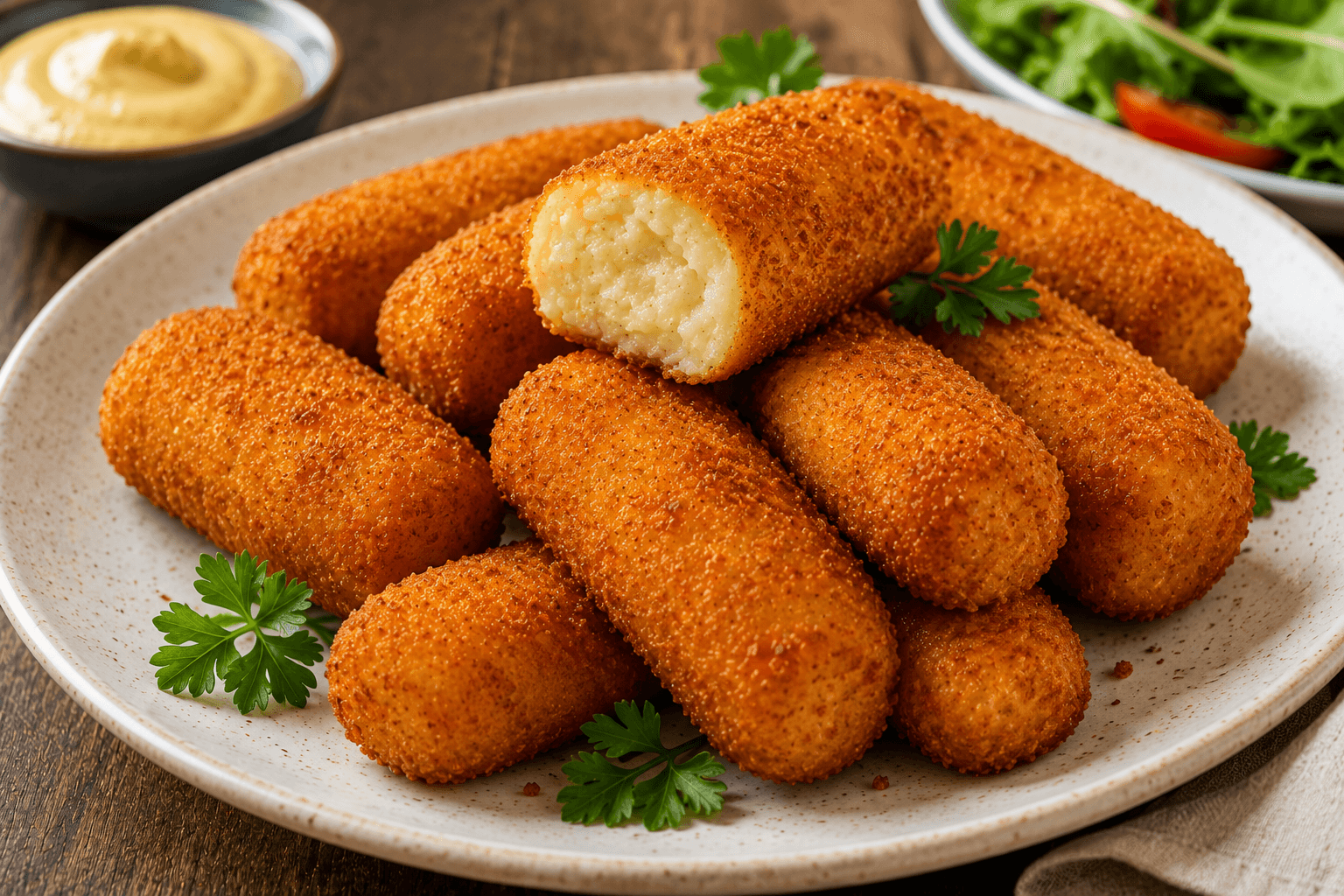 Aardappelkroketten.