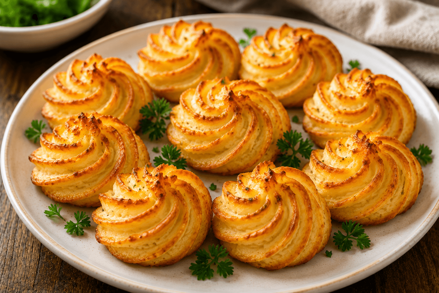 Duchesse-aardappelen.