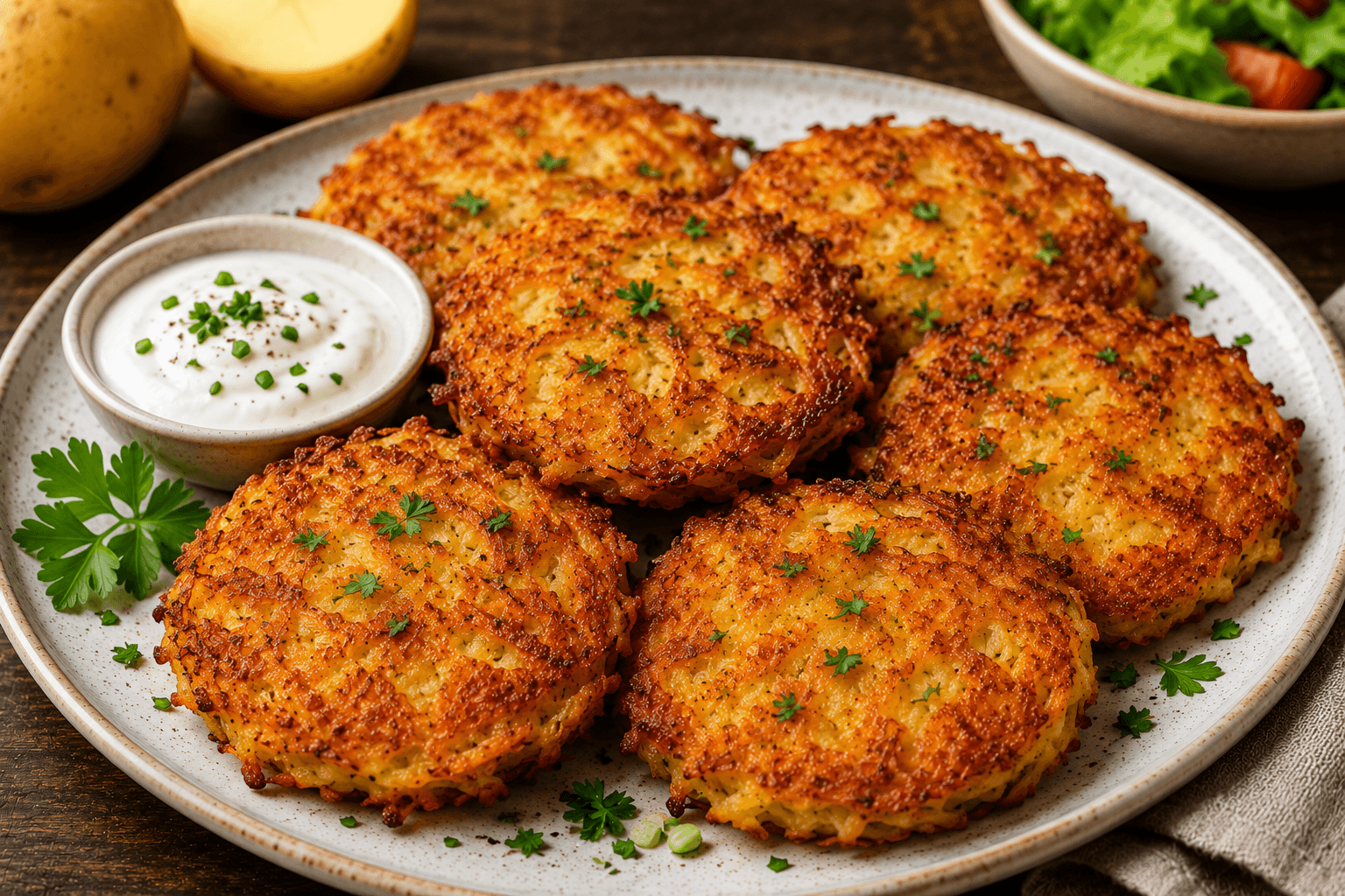 Aardappelkoekjes.