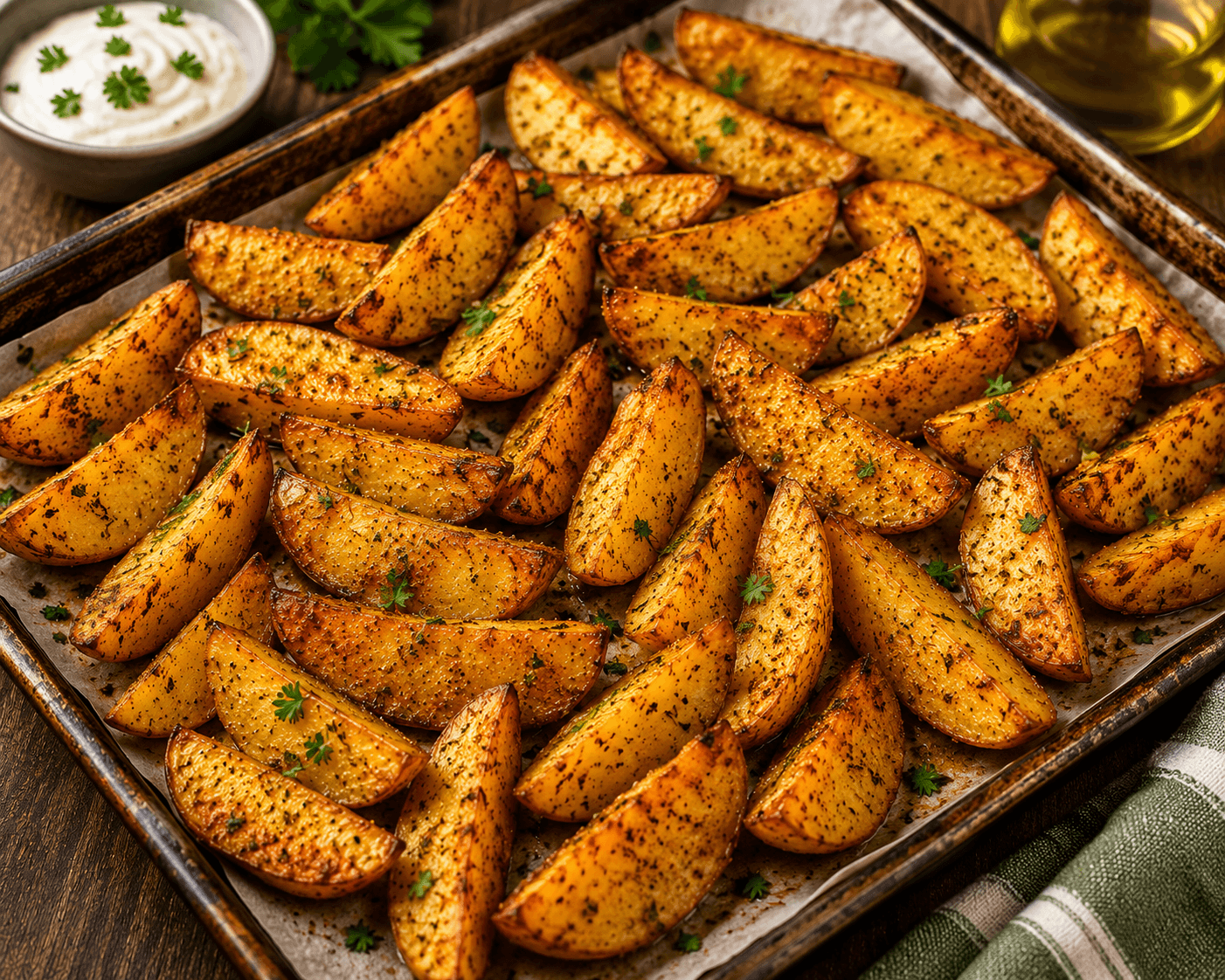 Aardappelpartjes uit de oven.