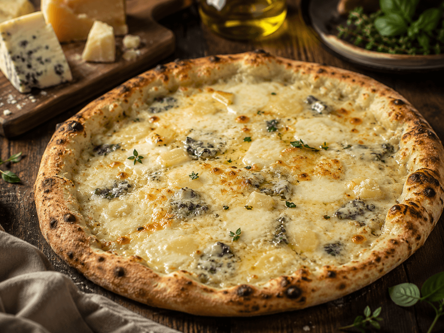 Pizza Quattro Formaggi.