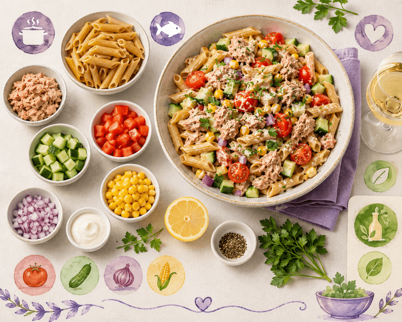 Tonijn Pastasalade.