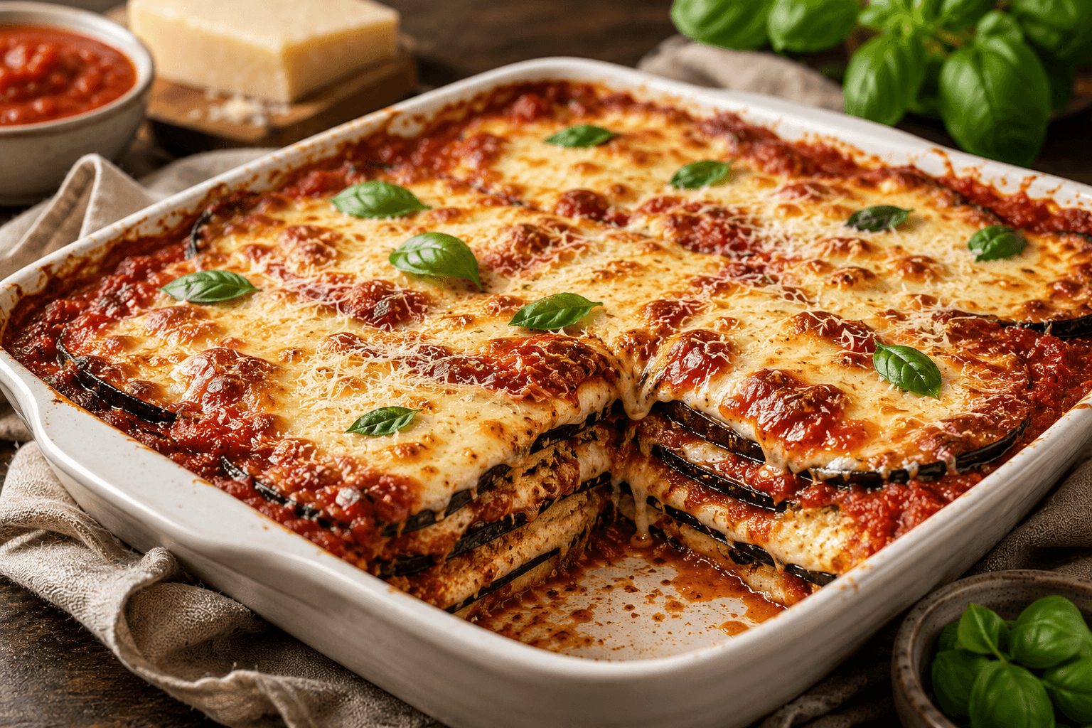 Aubergine Parmigiana.