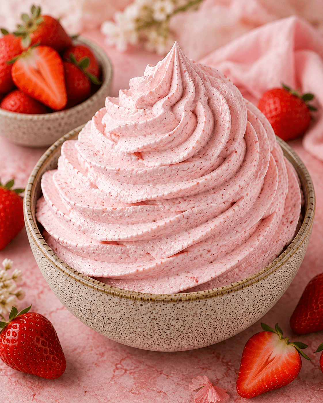 Aardbeienslagroom.