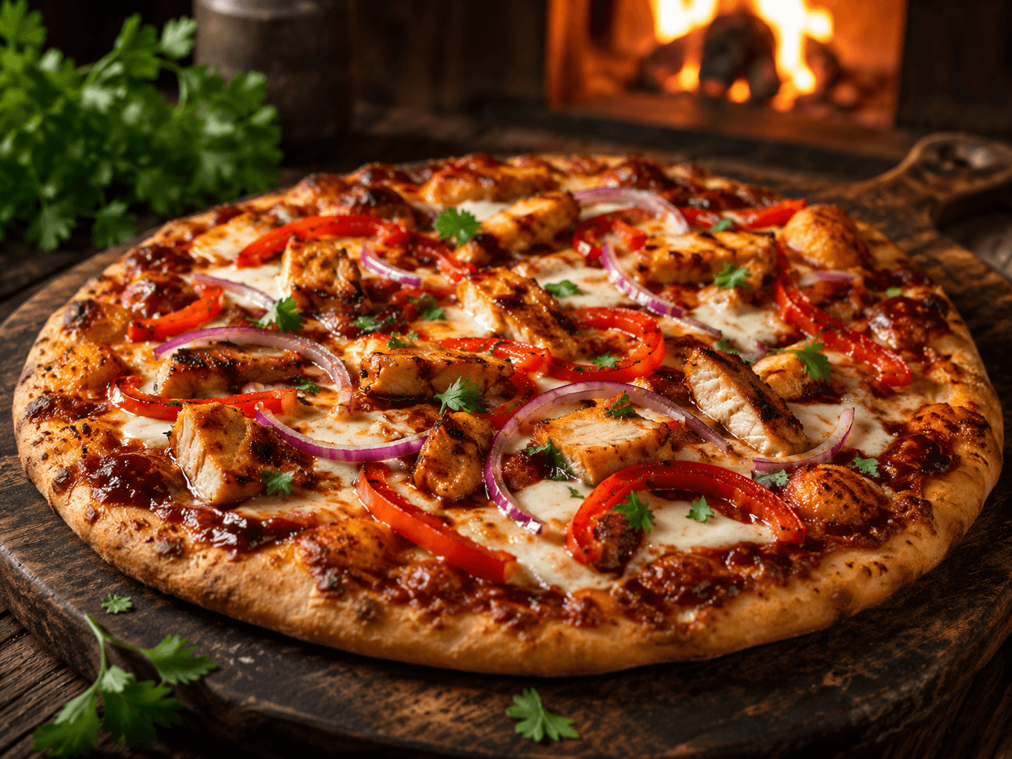 Pizza BBQ Chicken.