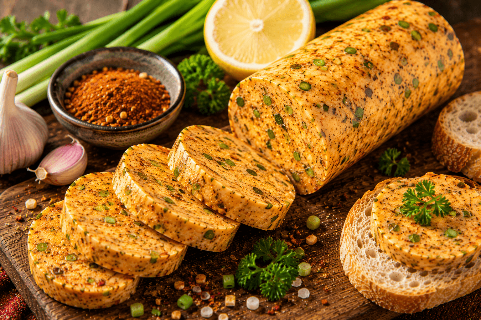 Kruidenboter met Cajun en Lente-ui