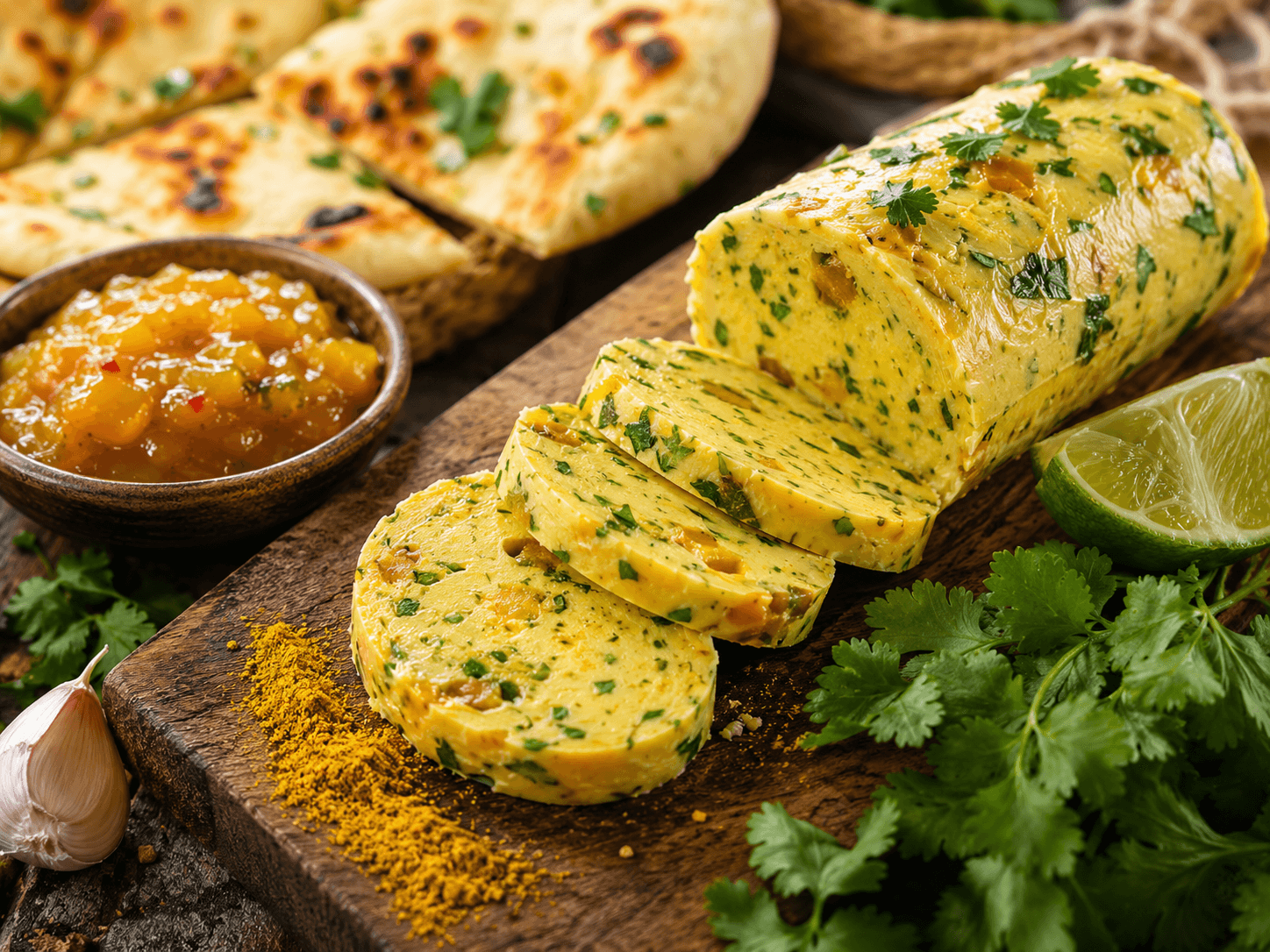 Kruidenboter met Curry, Mango en Koriander