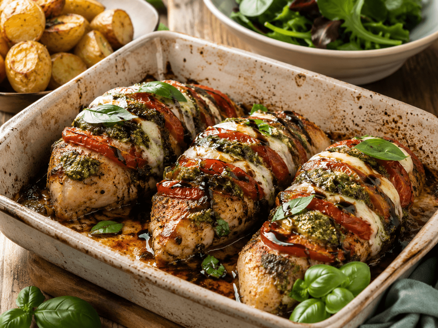 Italiaanse Kip Caprese uit de Oven: